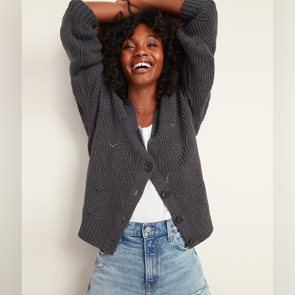 Old Navy Pointelle Cardigan ~ X-Small ~ Cropped